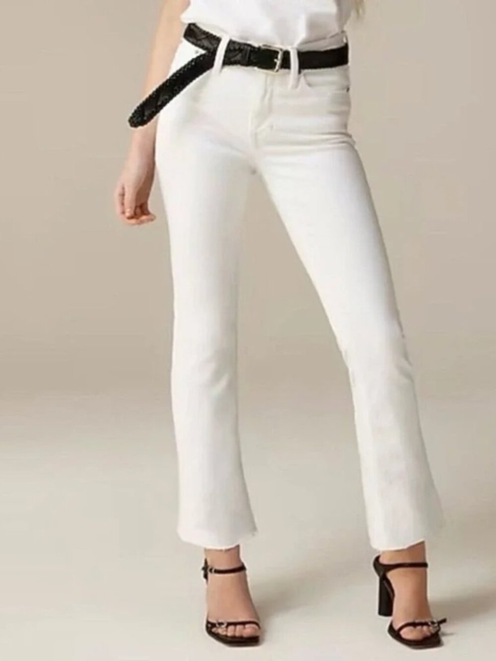 J.CREW 9" DEMI BOOT CROP RAW HEM 26" ankle cropped